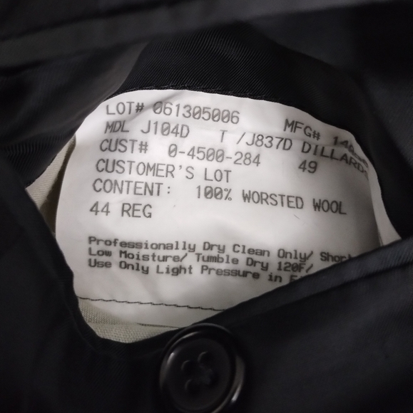 Hickey Freeman Mens Suit 2 Piece Set Size 44R Jacket Blazer Pant Wool Two Button - Picture 7 of 8